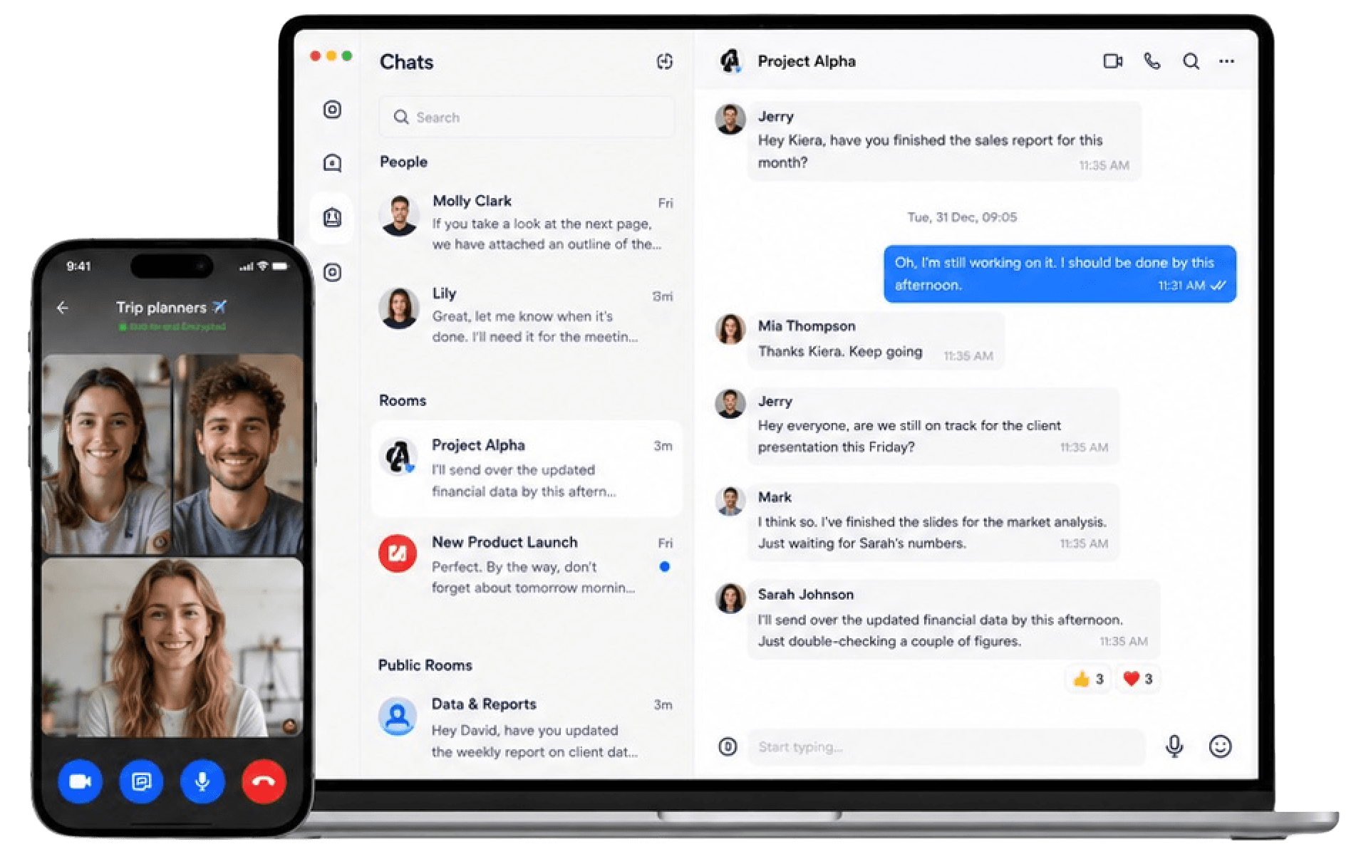 SafeMeet on desktop and mobile